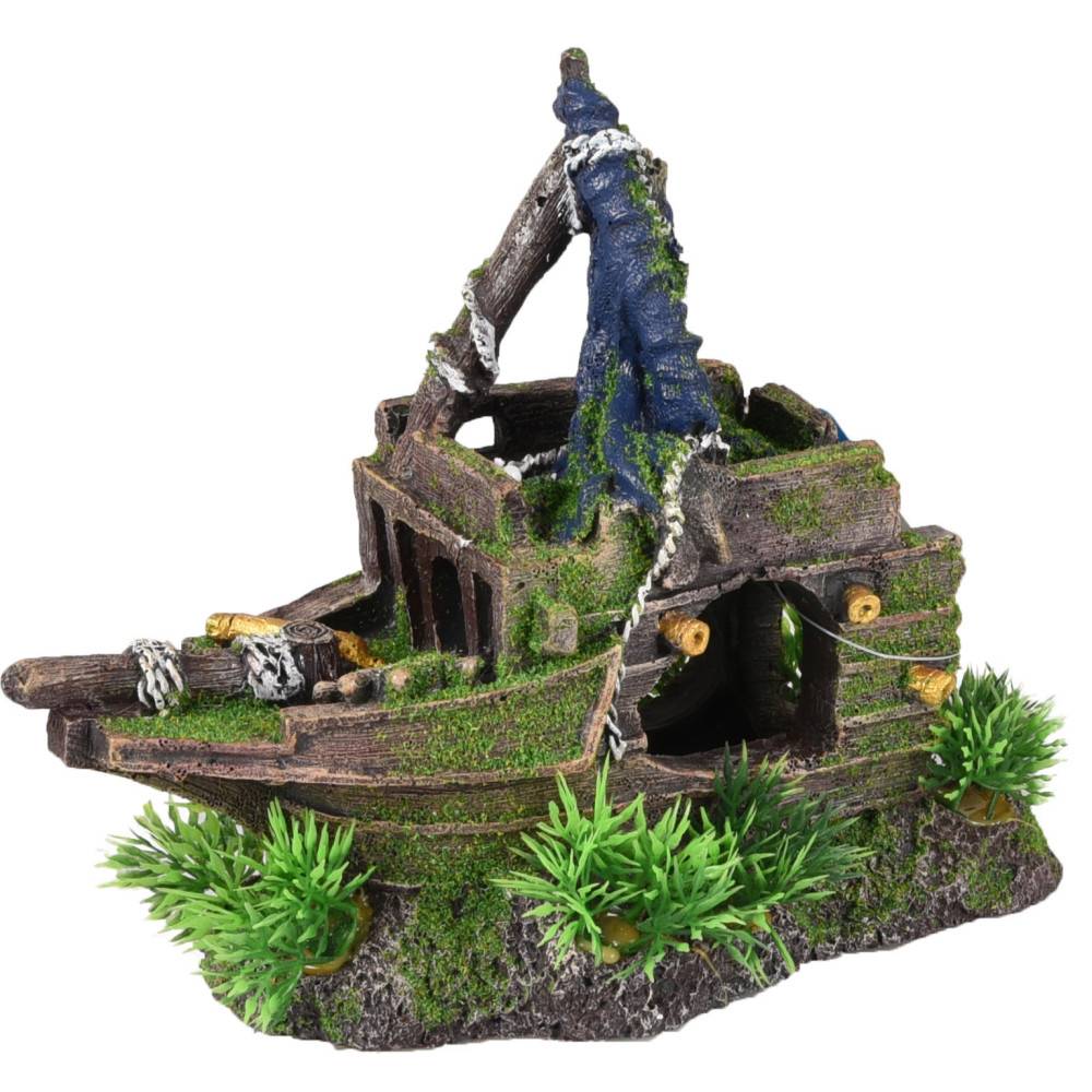 Moza, épave en 2 pieces, taille 43 x 11 x 21 cm, Décoration aquarium. - Imagen 7