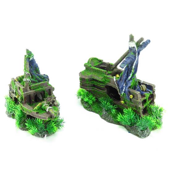 Moza, épave en 2 pieces, taille 43 x 11 x 21 cm, Décoration aquarium. - Image 5