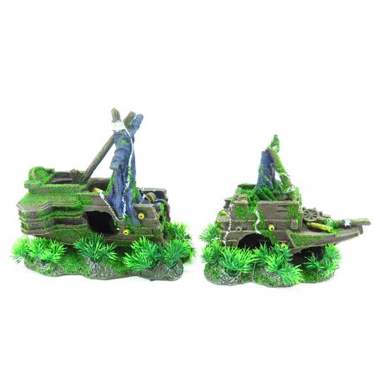 Moza, épave en 2 pieces, taille 43 x 11 x 21 cm, Décoration aquarium. - Image 4