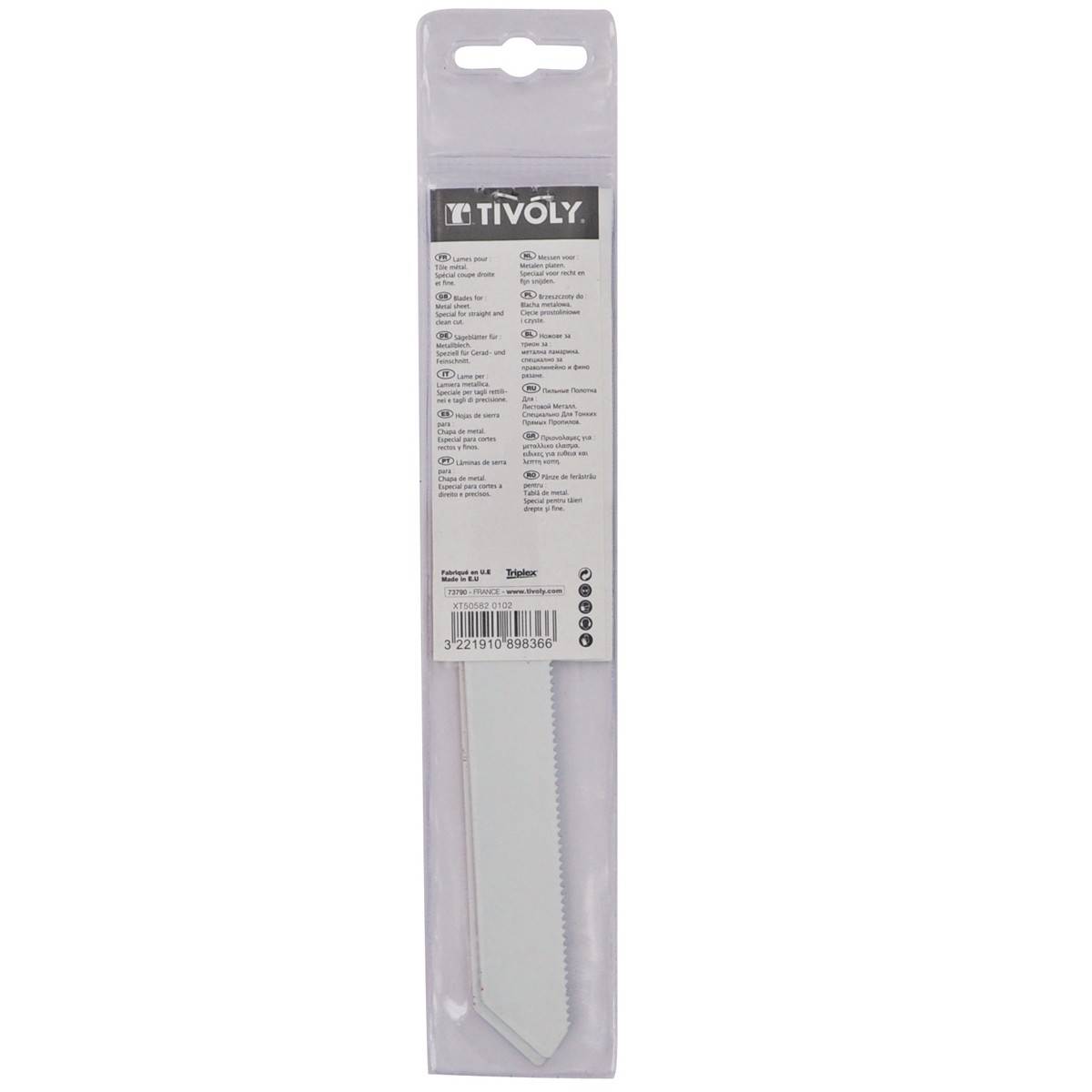 Tivoly - Lame de scie sabre Tôle et Métaux HSS L150mm coupe tubes, plaques jusqu'à 10cm épaisseur TIVOLY - Imagen 3