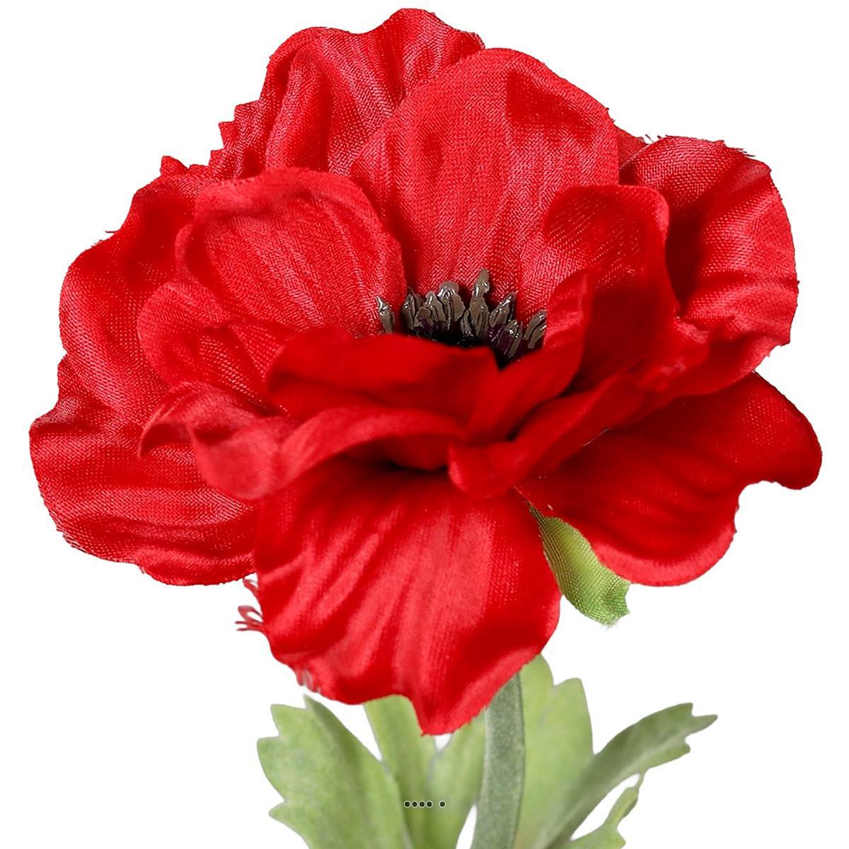 Artificielles - Anémone artificielle en tige H 35 cm superbe tete lumineuse Rouge - couleur: Rouge - Imagen 3