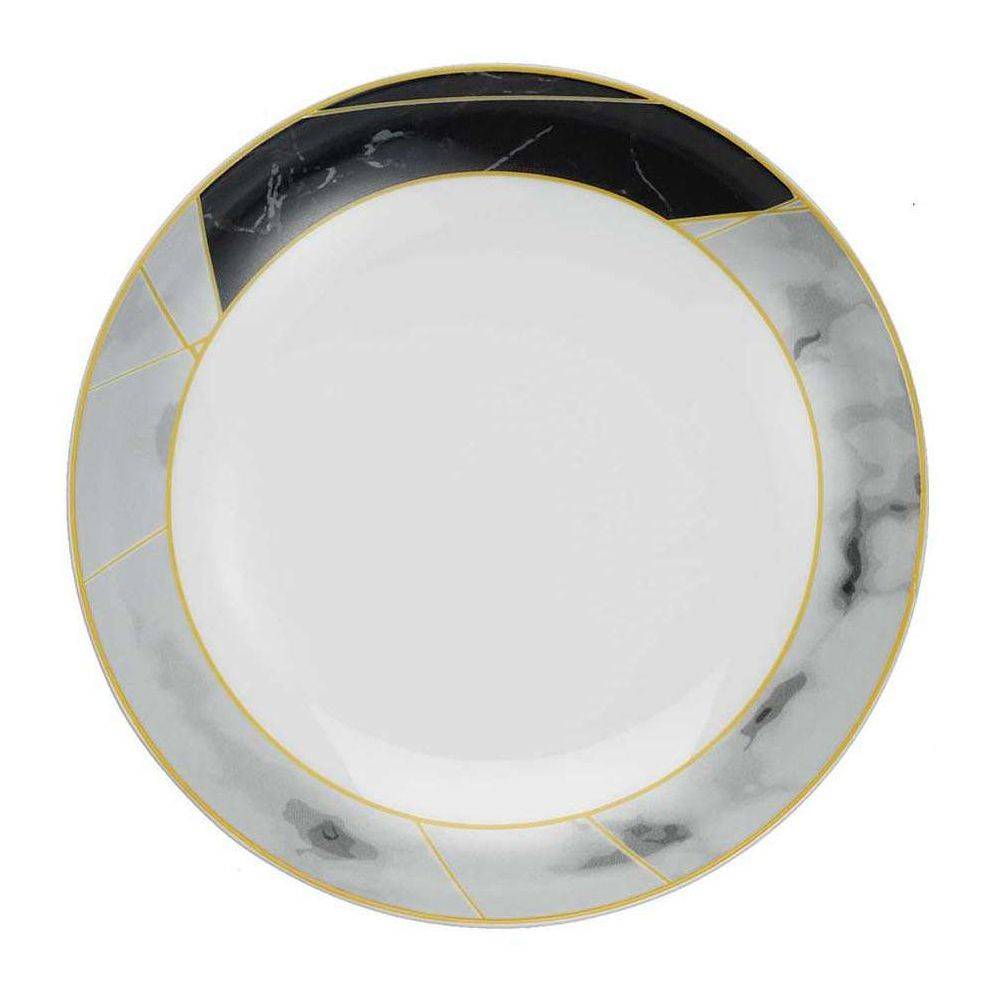 Hanah Home - Service de table en porcelaine motifs géométriques 24 pièces - Imagen 4