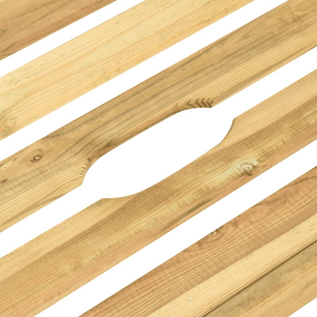 Maison Chic - Bain de soleil - transat double Bois de pin imprégné de vert - Meuble Pro-JU13981 - Imagen 8