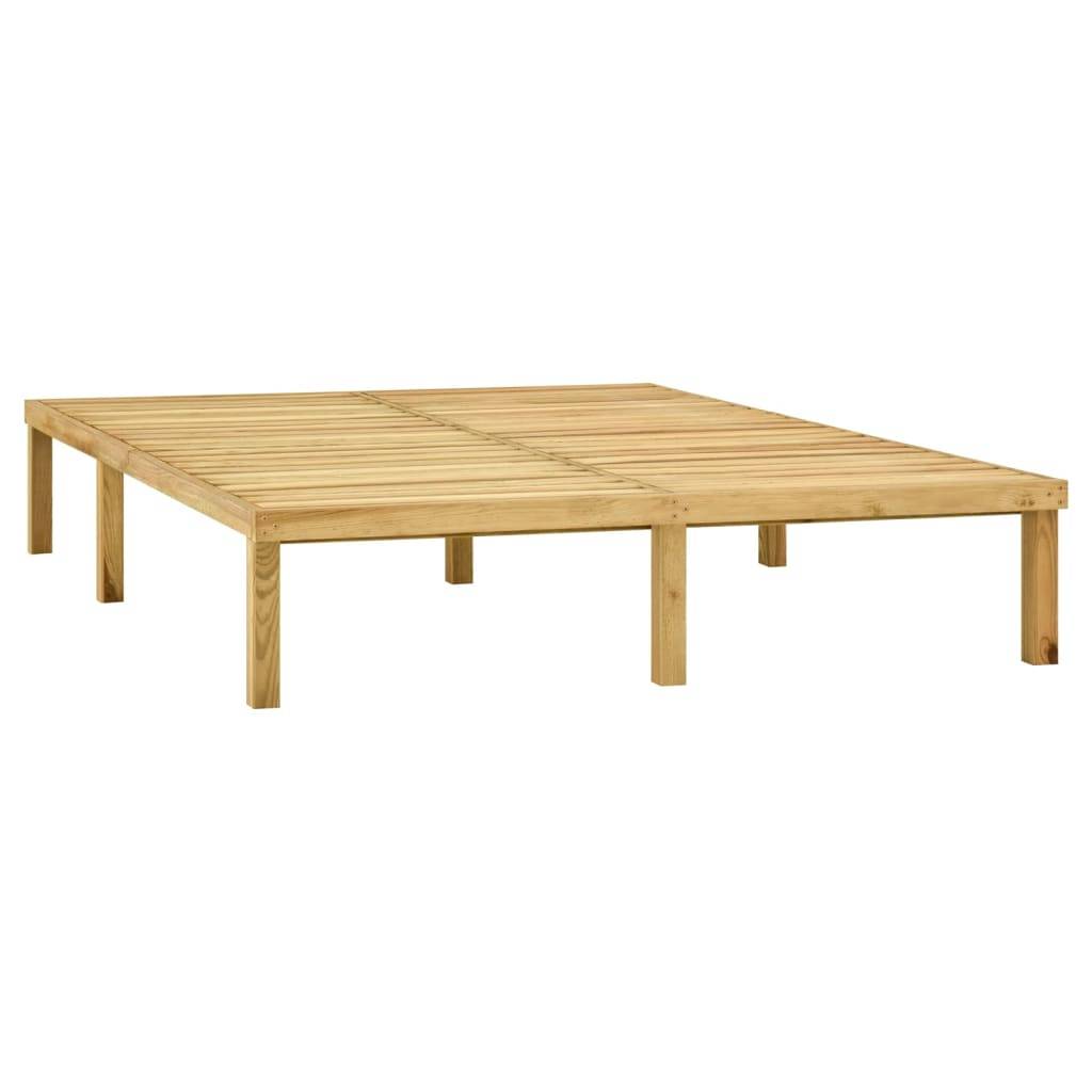 Maison Chic - Bain de soleil - transat double Bois de pin imprégné de vert - Meuble Pro-JU13981 - Imagen 5