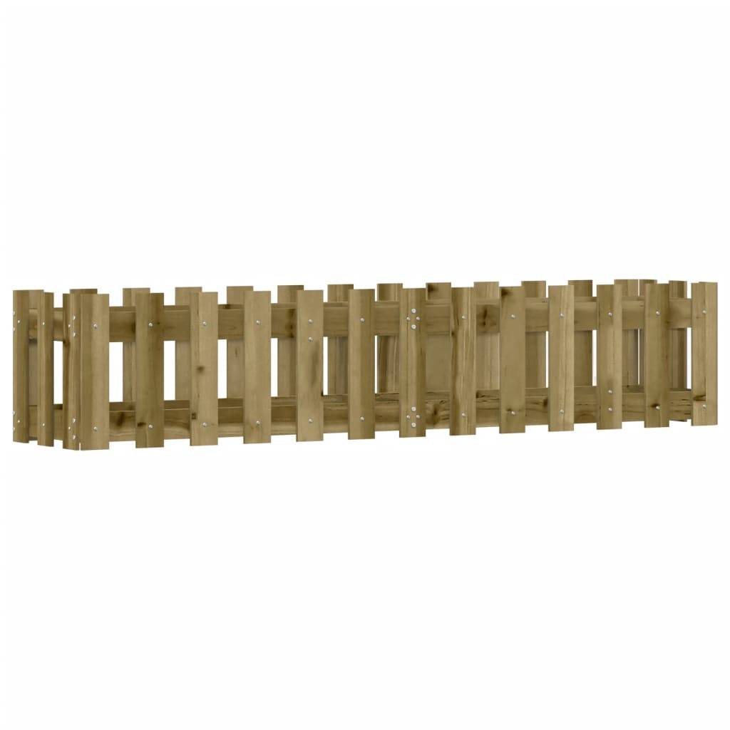 Lit surélevé de jardin bois de pin imprégné 150 x 30 x 30 cm - PANGIVO - Image 2