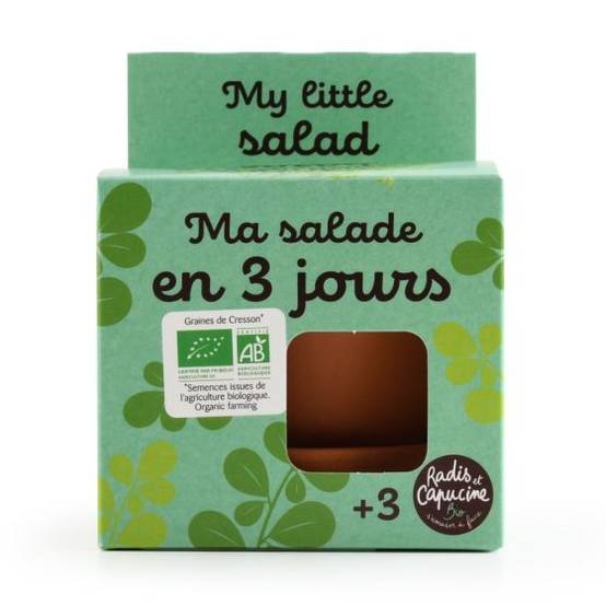 Radis et Capucine - Radis et Capucine - Kit plantation - Salade de cresson bio - 8cm - Imagen 1
