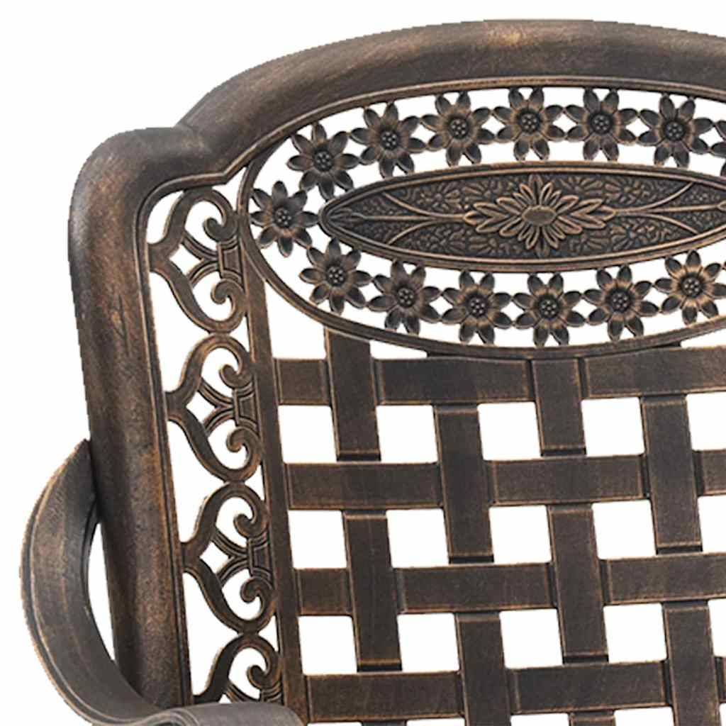 Chaise de jardin aluminium bronze 55 x 56,5 x 91 cm (Lot de 2) - PANGIVO - Image 7