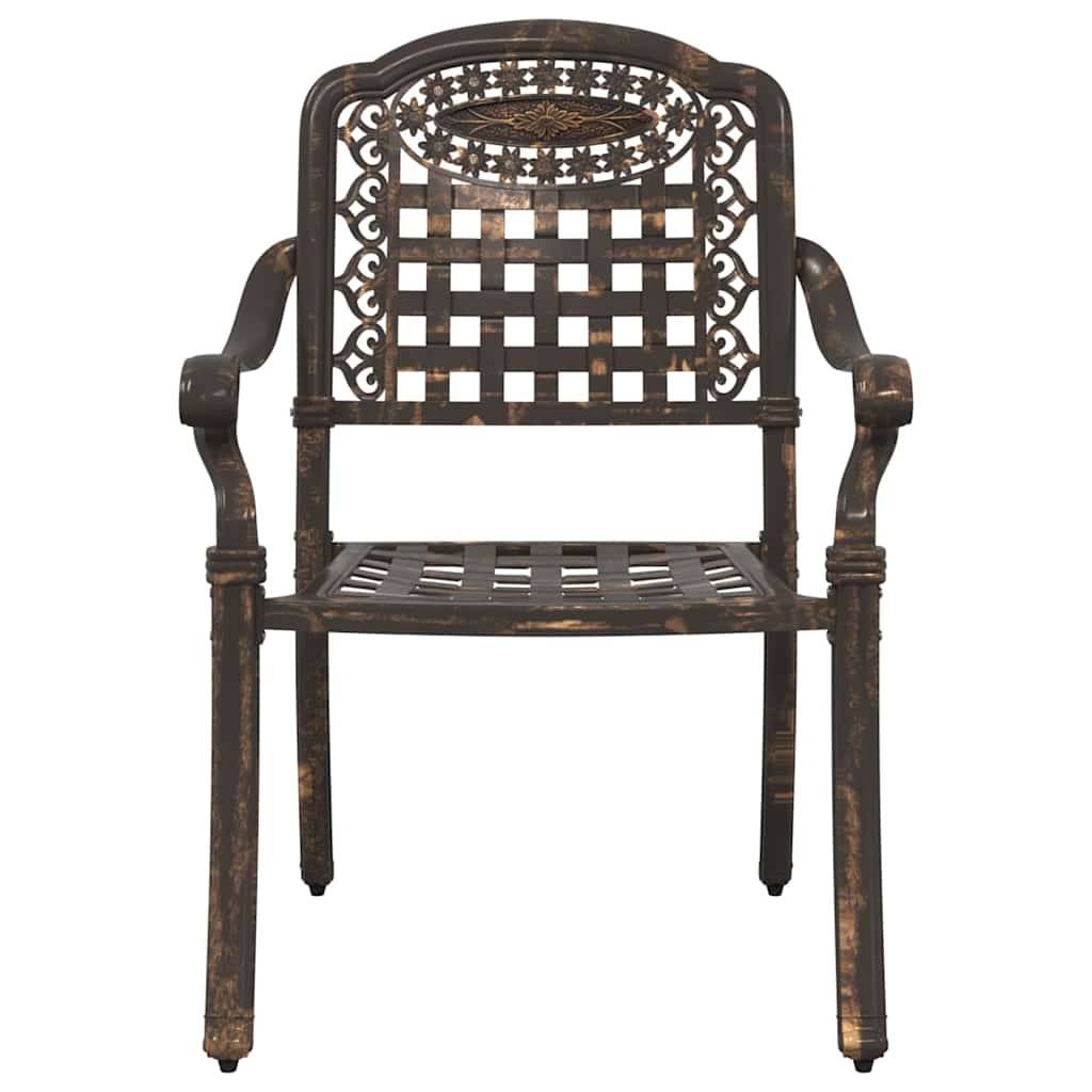 Chaise de jardin aluminium bronze 55 x 56,5 x 91 cm (Lot de 2) - PANGIVO - Image 4