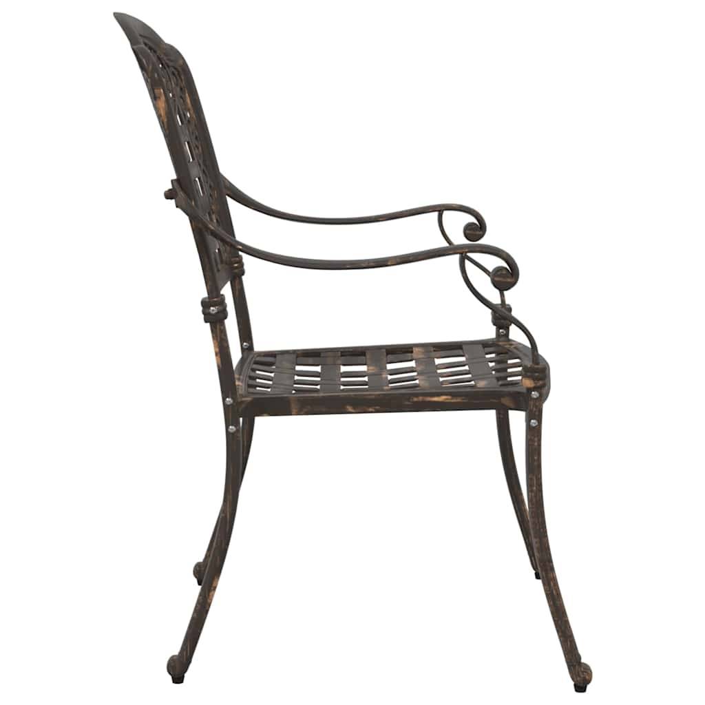 Chaise de jardin aluminium bronze 55 x 56,5 x 91 cm (Lot de 2) - PANGIVO - Image 5