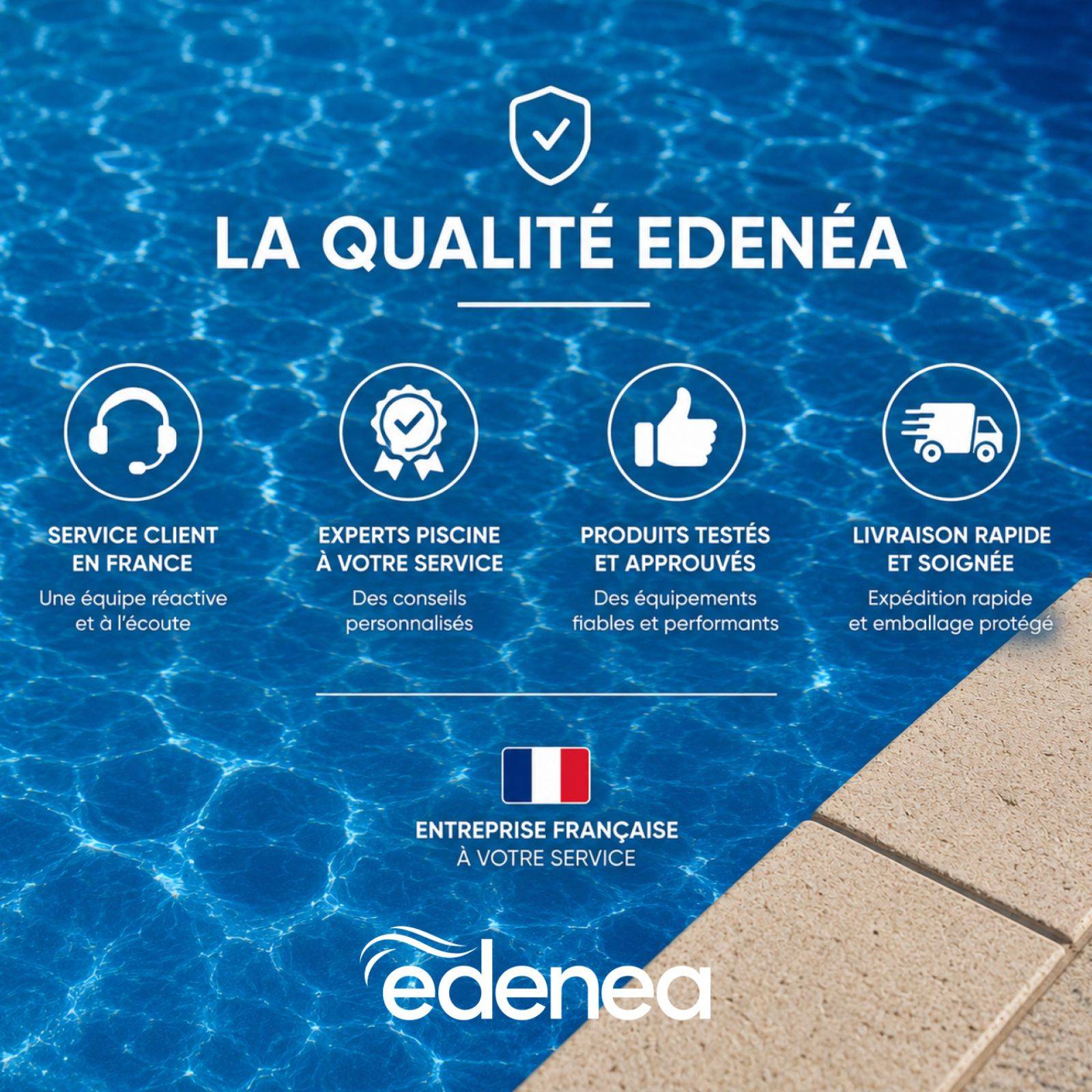 Bâche Solaire Piscine 1000 X 500 Rectangulaire 400 Microns Non Bordée Bleu Foncé - Edenea - Image 2