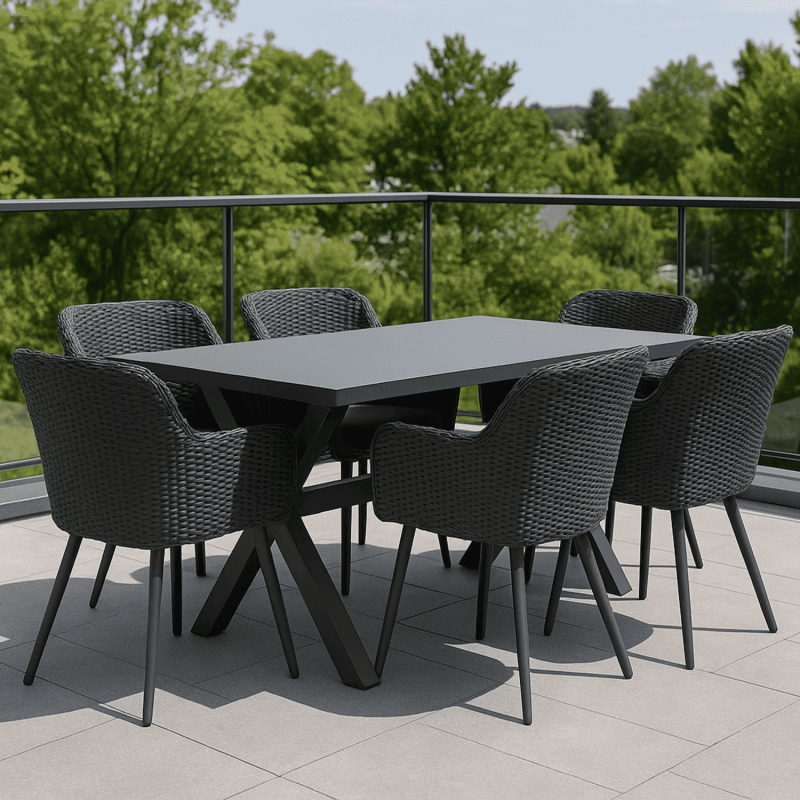 Ensemble table SANTA CRUZ + 4 fauteuils AMADORA - HARTMAN - Image 1