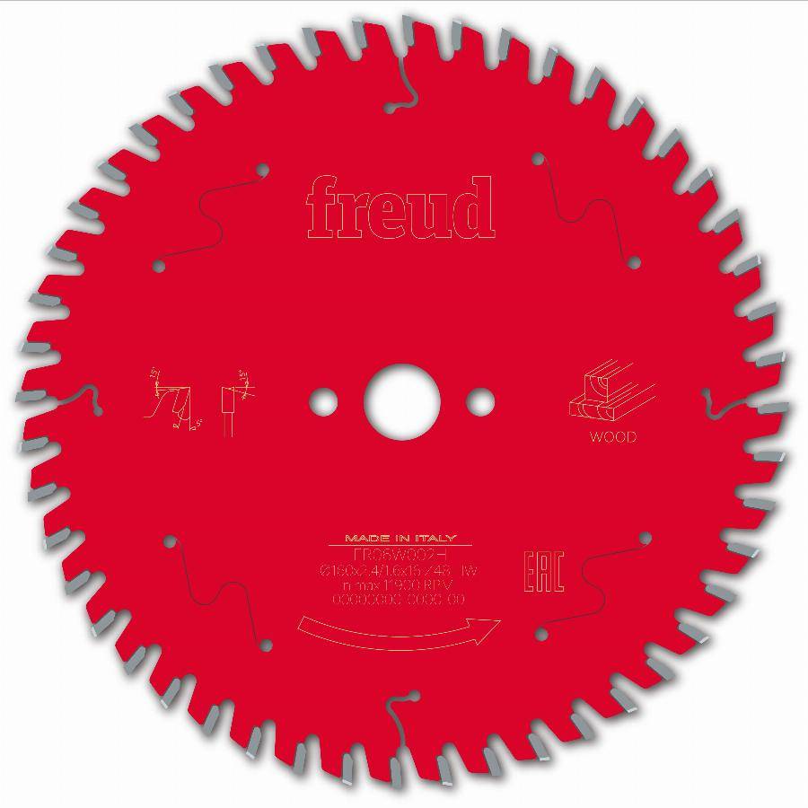 Lame pour scie circulaire portative FREUD - Ø160 2,4/1,6 AL16 Z48 BA 5° - F03FS09674 -FR06W002H - Image 2