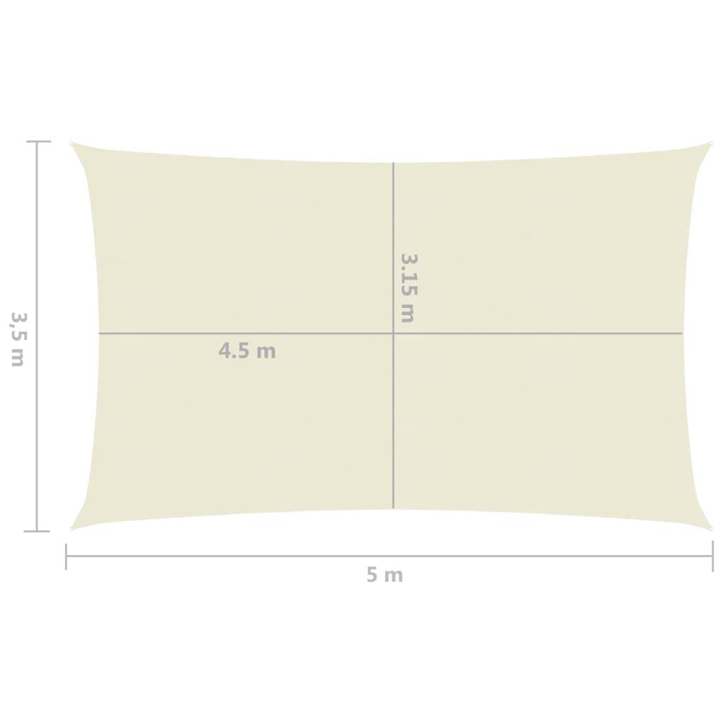 Helloshop26 - Voile d'ombrage 160 g/m² crème 3,5 x 5 m pehd - Imagen 6
