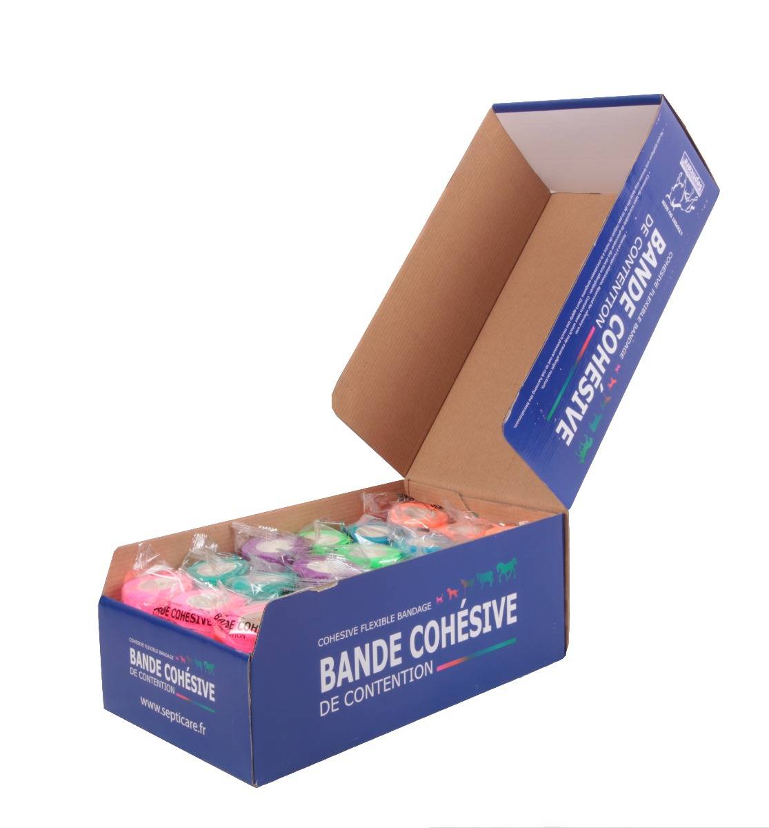 Septicare - Bande cohésive couleurs fluos, lot de 18 - Imagen 3