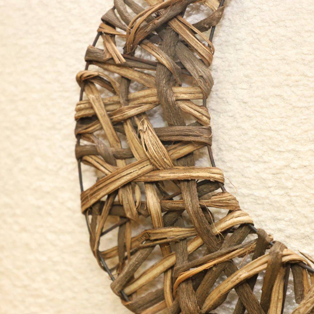 Croissant de lune en osier marron 28cm Chemin de campagne - Imagen 5