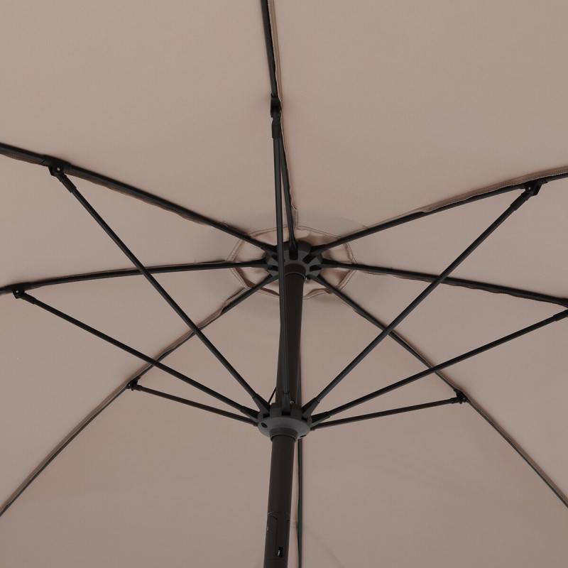 Hesperide - Parasol droit rond "Sisko" taupe D2,7m en aluminium traité époxy Hespéride - Imagen 6