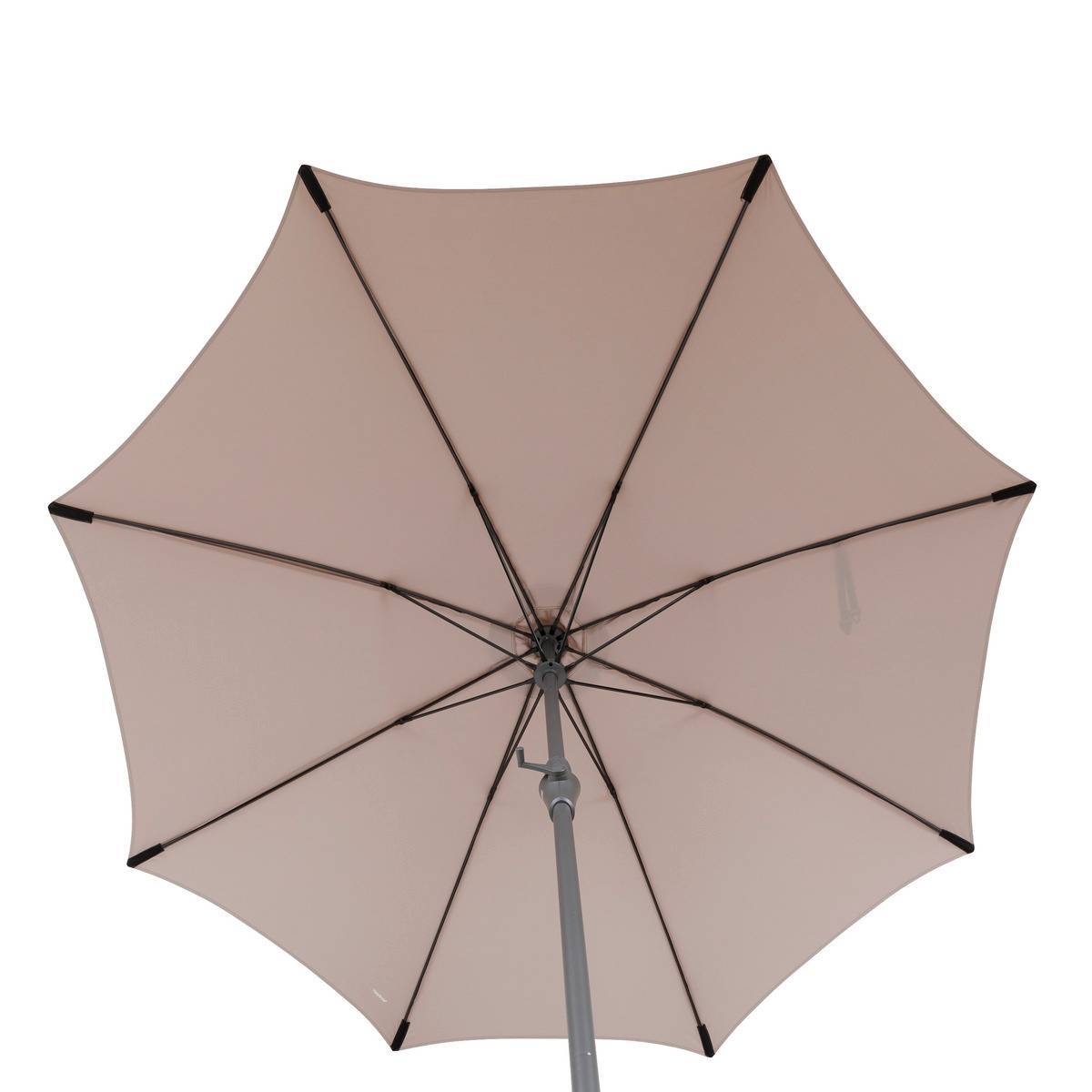 Hesperide - Parasol droit rond "Sisko" taupe D2,7m en aluminium traité époxy Hespéride - Imagen 5