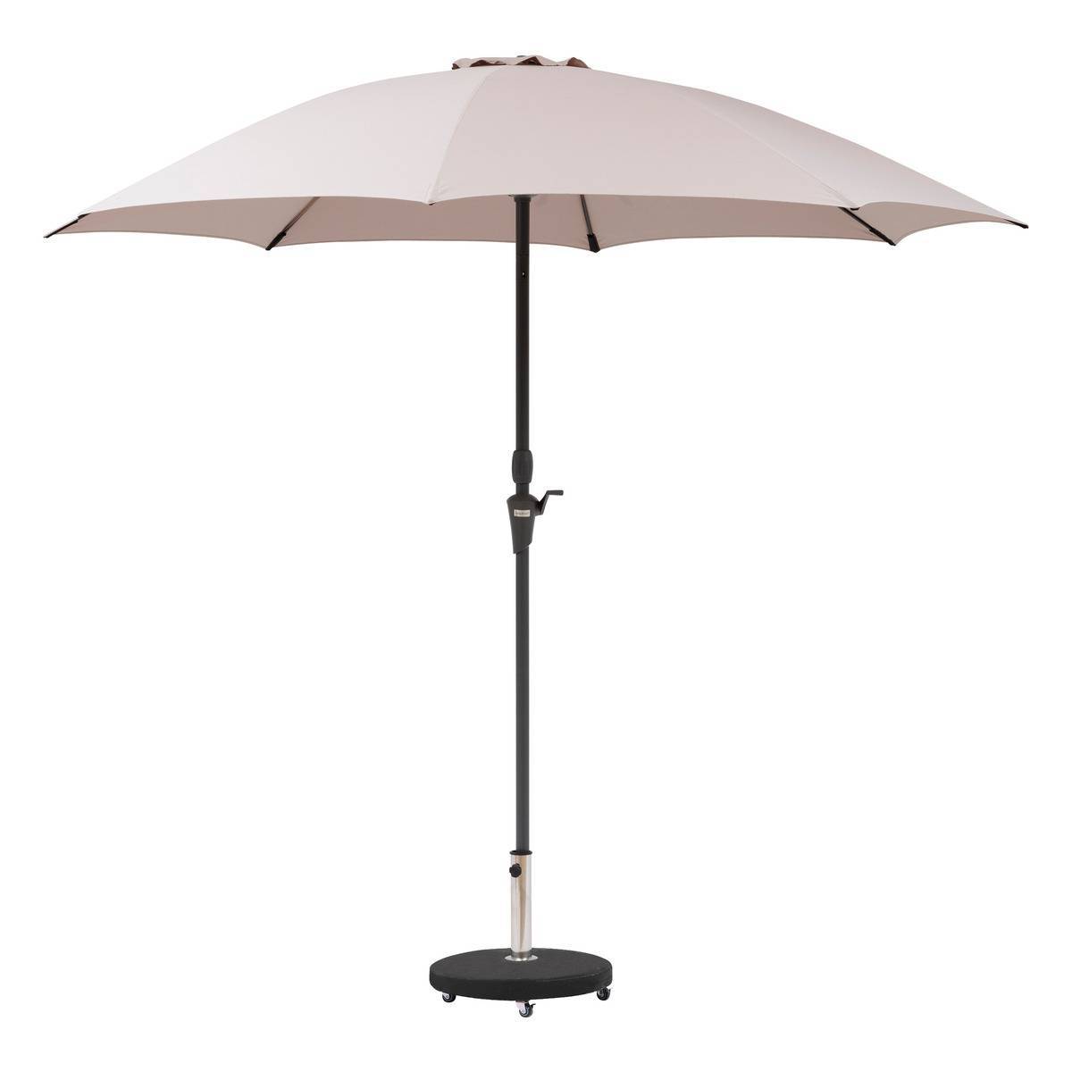 Hesperide - Parasol droit rond "Sisko" taupe D2,7m en aluminium traité époxy Hespéride - Imagen 2