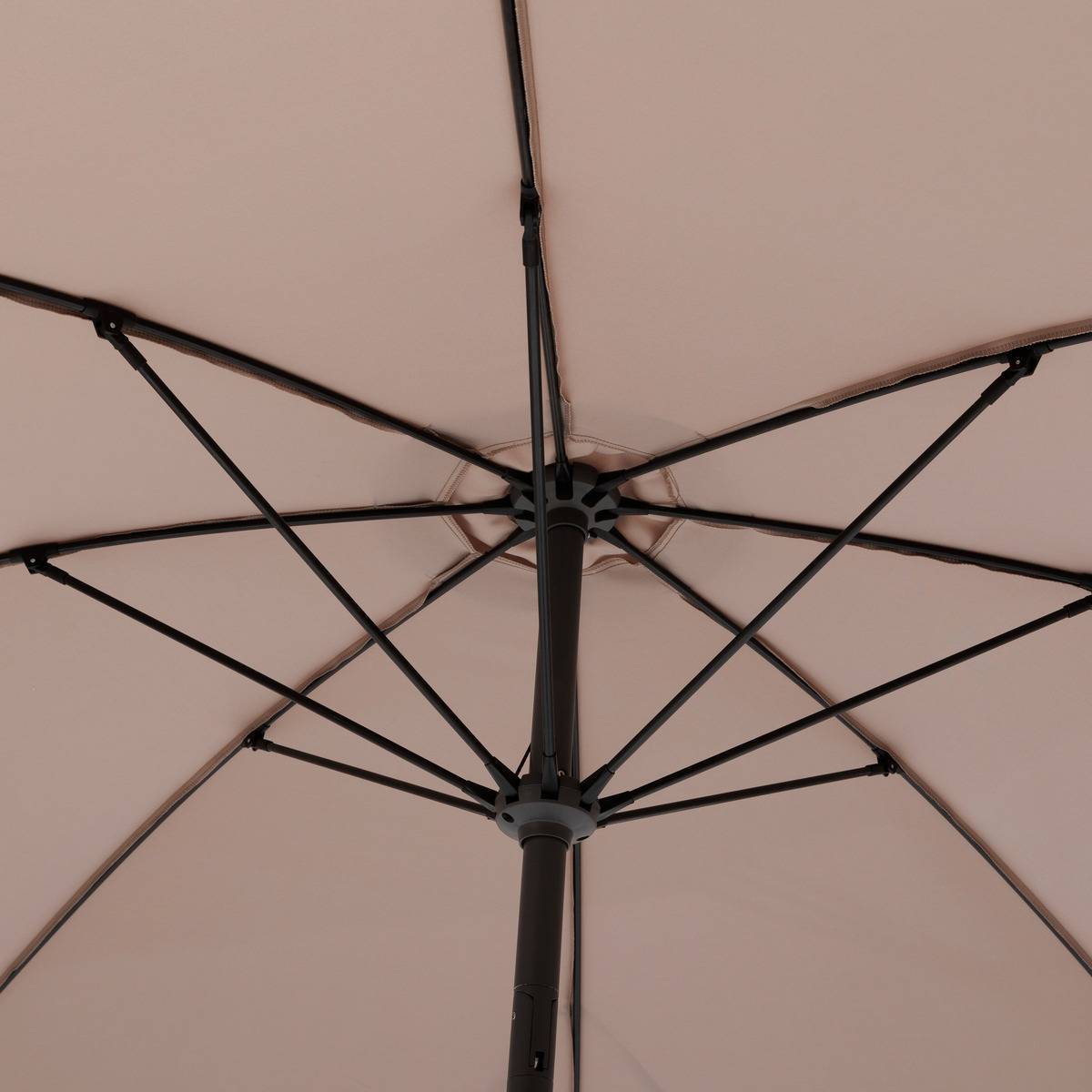 Hesperide - Parasol droit rond "Sisko" taupe D2,7m en aluminium traité époxy Hespéride - Imagen 4