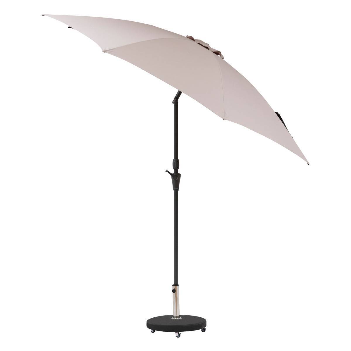 Hesperide - Parasol droit rond "Sisko" taupe D2,7m en aluminium traité époxy Hespéride - Imagen 3