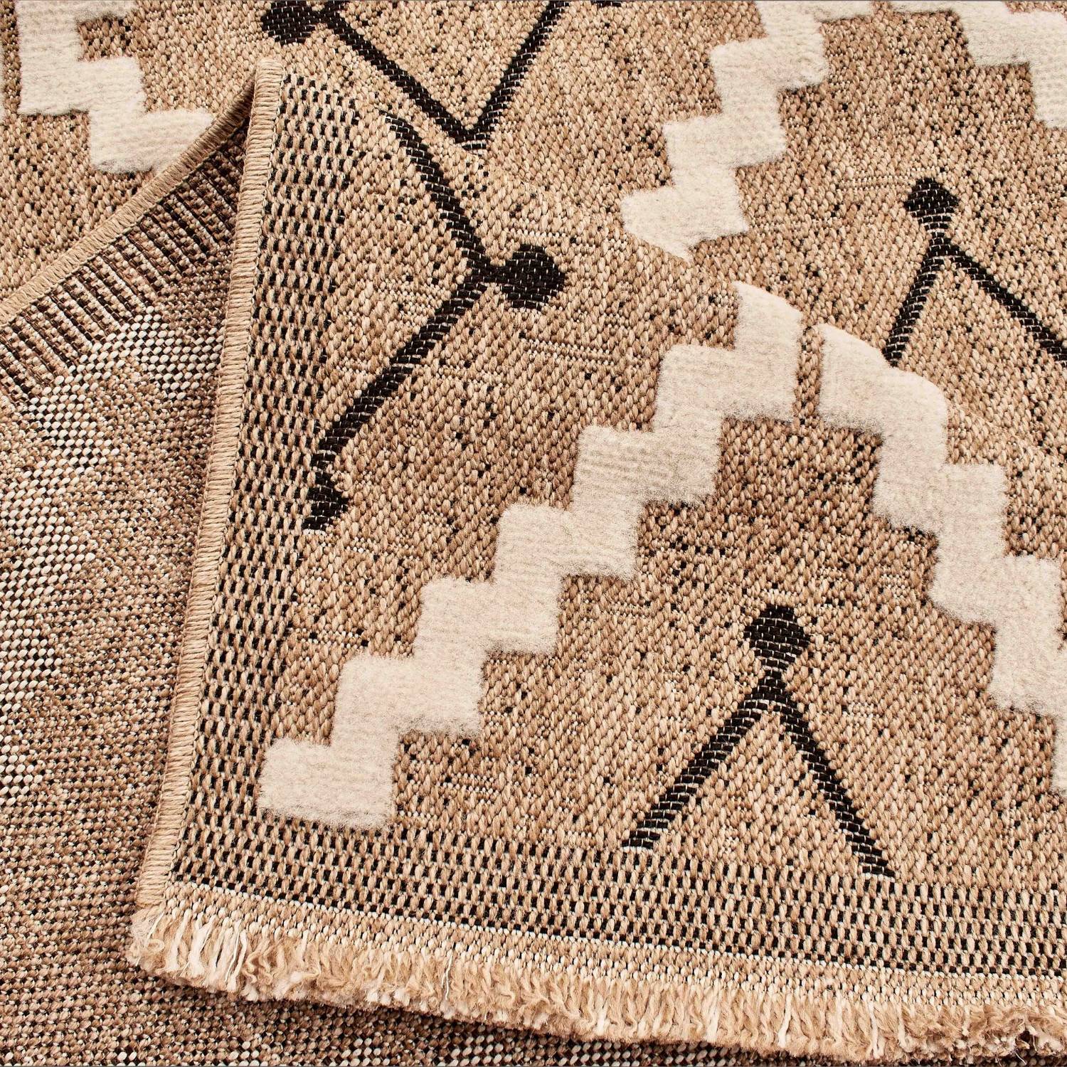 Autre - Tapis intérieur et extérieur en polypropylène marron 60x90cm - Imagen 5