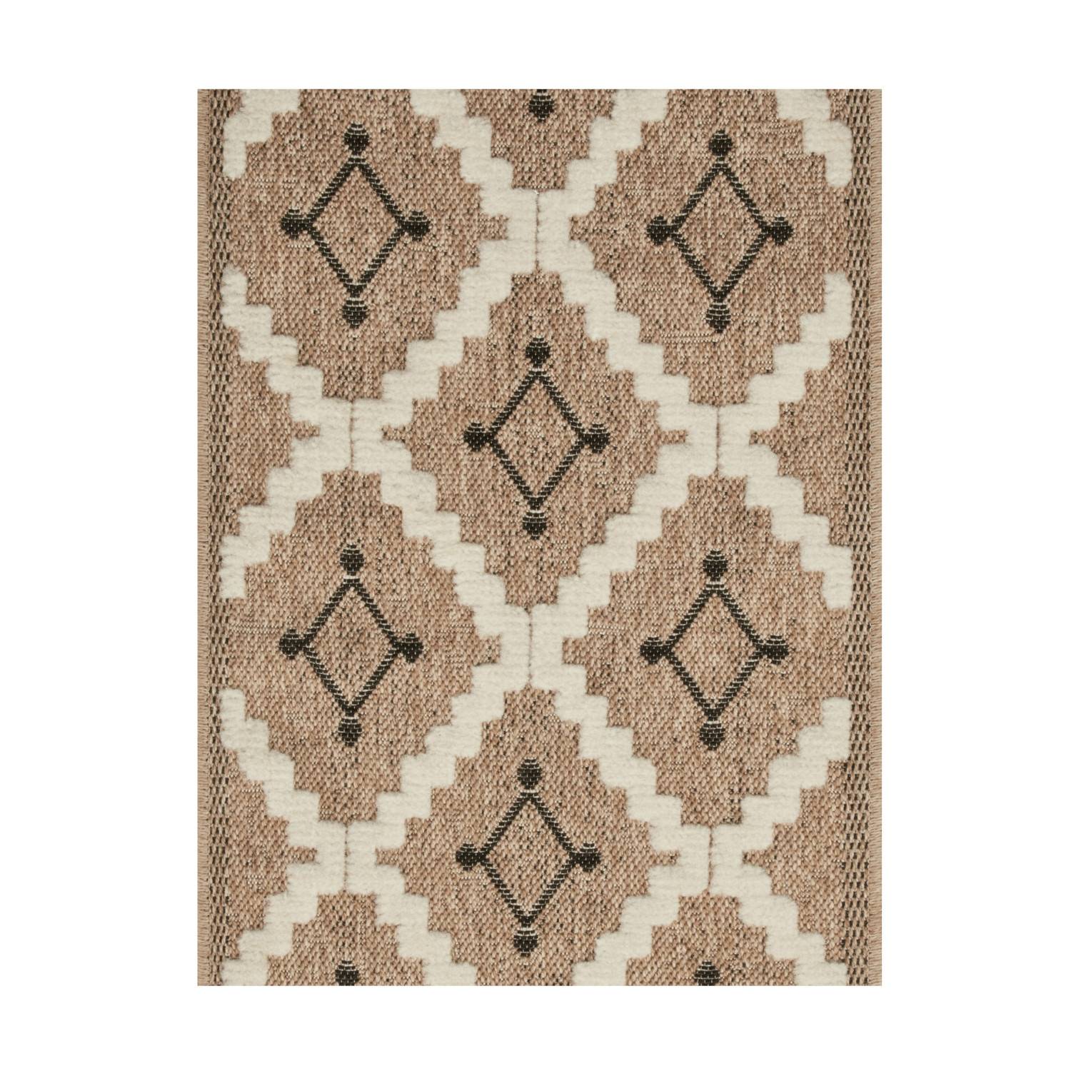 Autre - Tapis intérieur et extérieur en polypropylène marron 60x90cm - Imagen 1