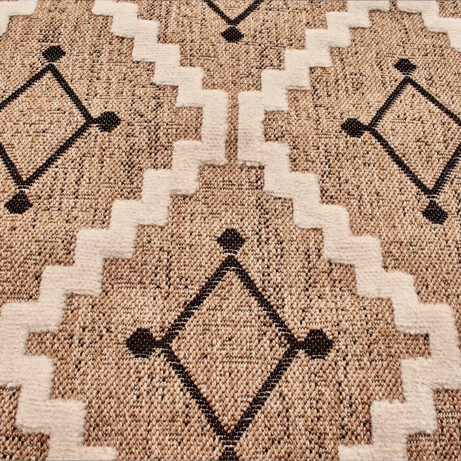 Autre - Tapis intérieur et extérieur en polypropylène marron 60x90cm - Imagen 2