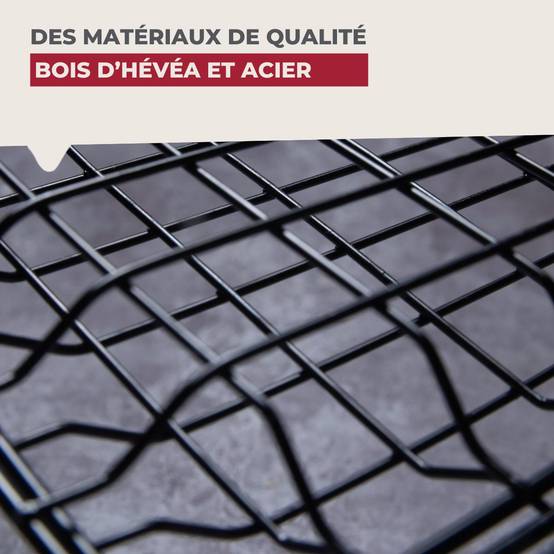 Lot de 2 grilles barbecue 35/25,5/54 cm en acier inoxydable et bois Fackelmann Barbecue - Image 6