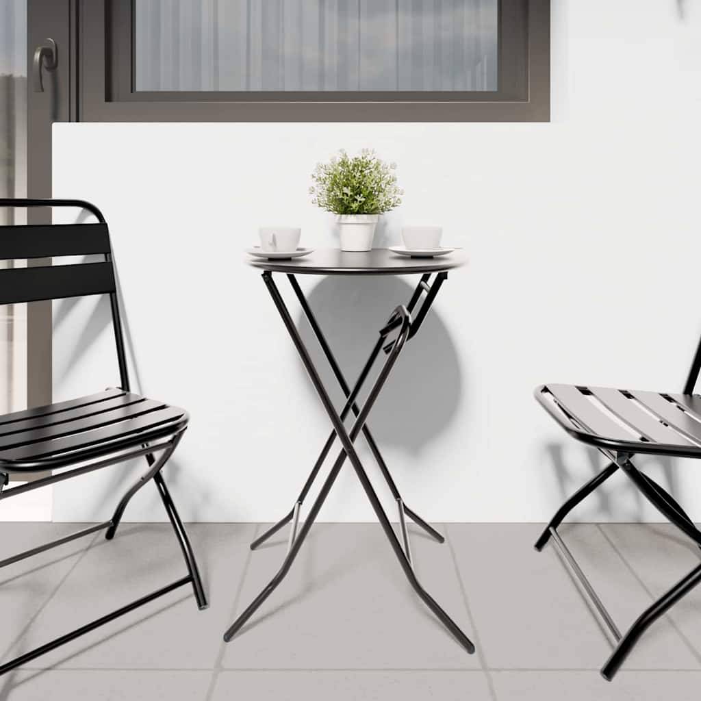 PANGIVO - Table de Jardin Anthracite 50 x 50 x 72 cm Métal - PANGIVO - Image 4