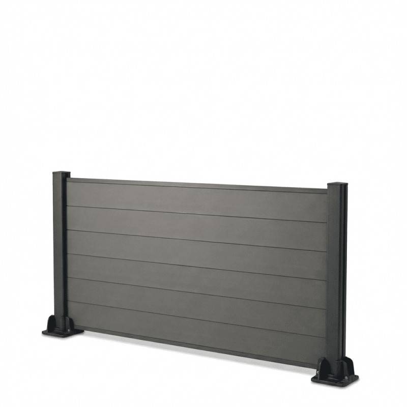 Kit clôture composite et aluminium sur platine L9m x H1 gris quartz - Easy Clôture - Image 2