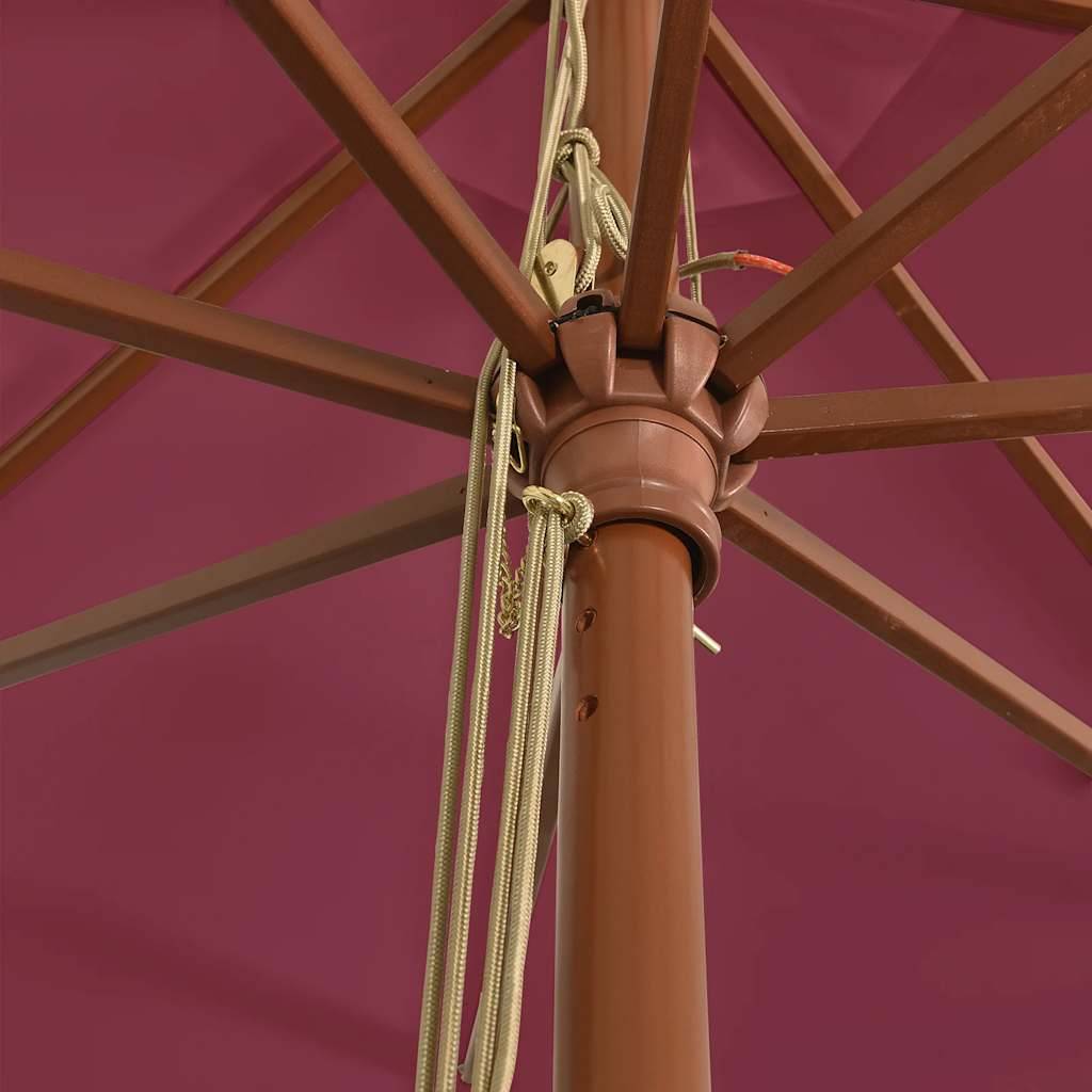 PANGIVO - Parasol de jardin bois dur rouge bordeaux 400 x 273 cm - PANGIVO - Image 6