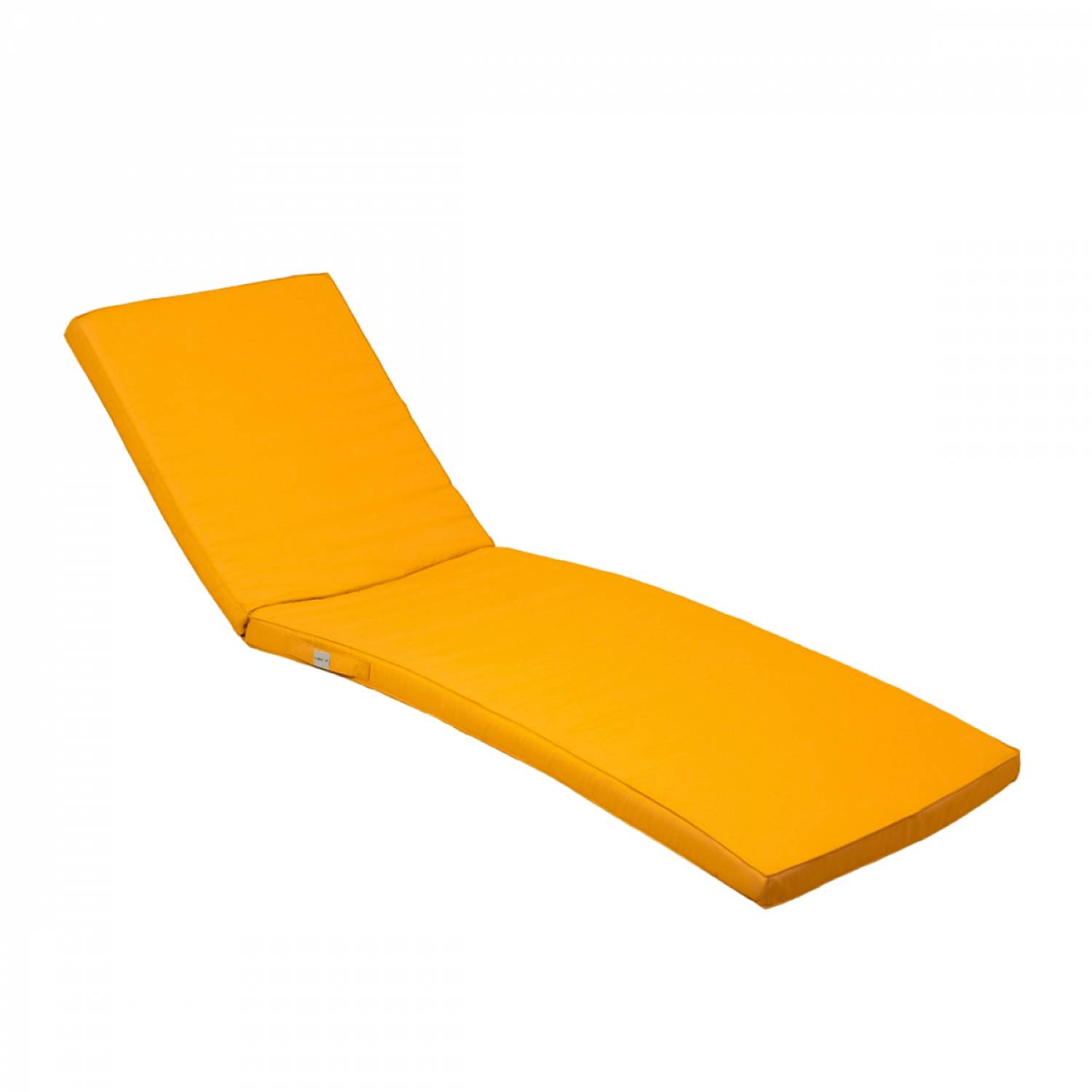 Coussin déhoussable pour bain de soleil, transat - 183 x 60 cm - Jaune - Linxor - Image 1