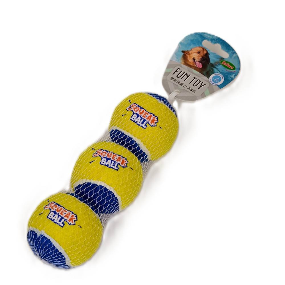 Bubimex - Lot de 3 balles sonores pour chien Squeak Ball - Ø 6 cm - Image 1