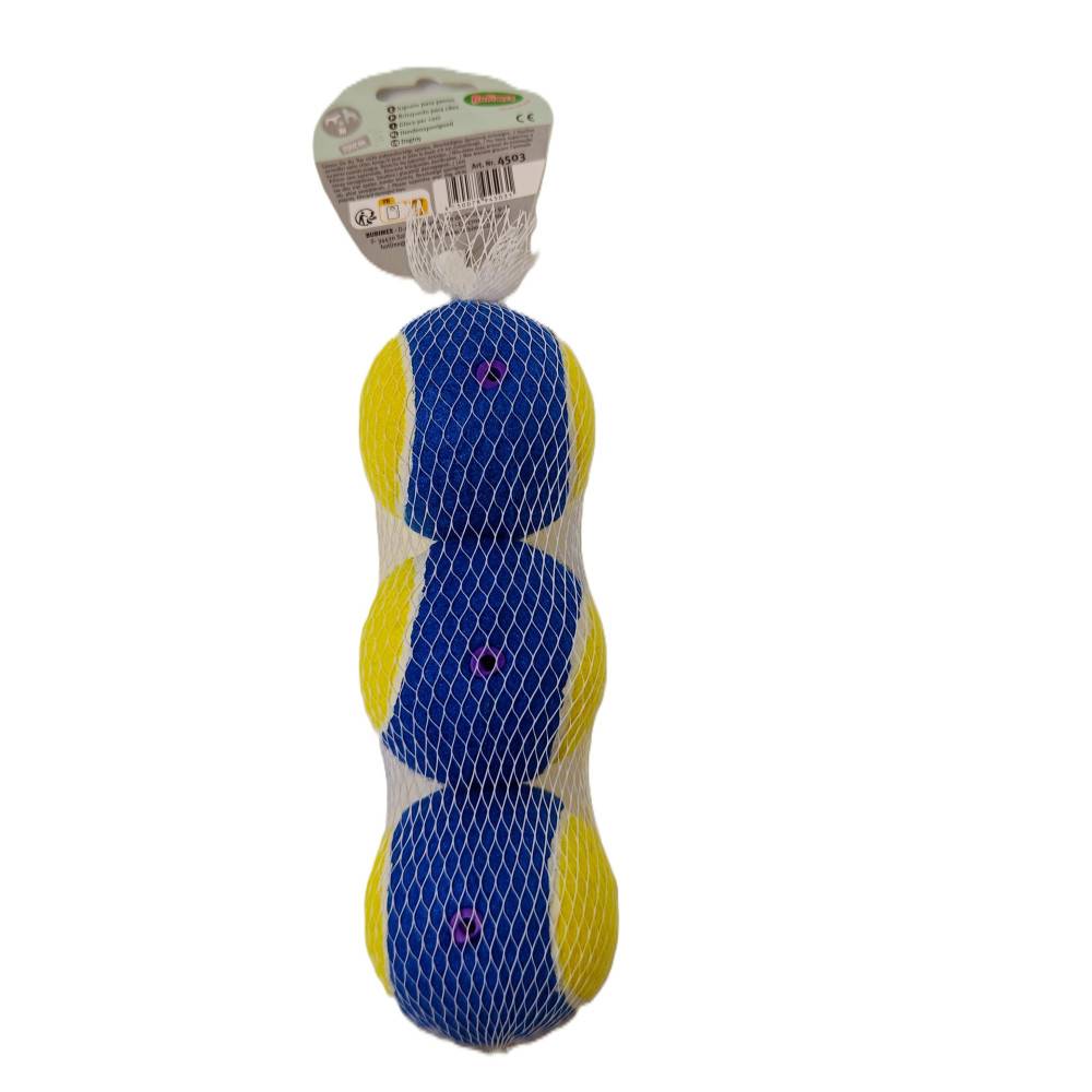 Bubimex - Lot de 3 balles sonores pour chien Squeak Ball - Ø 6 cm - Image 3