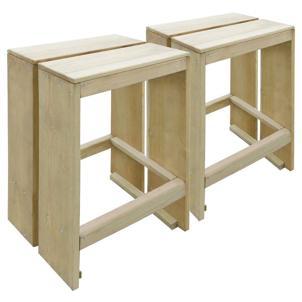 Maison Chic - 3 pcs Meubles de bar de jardin - Mobilier de jardin Bois de pin imprégné - Image 3
