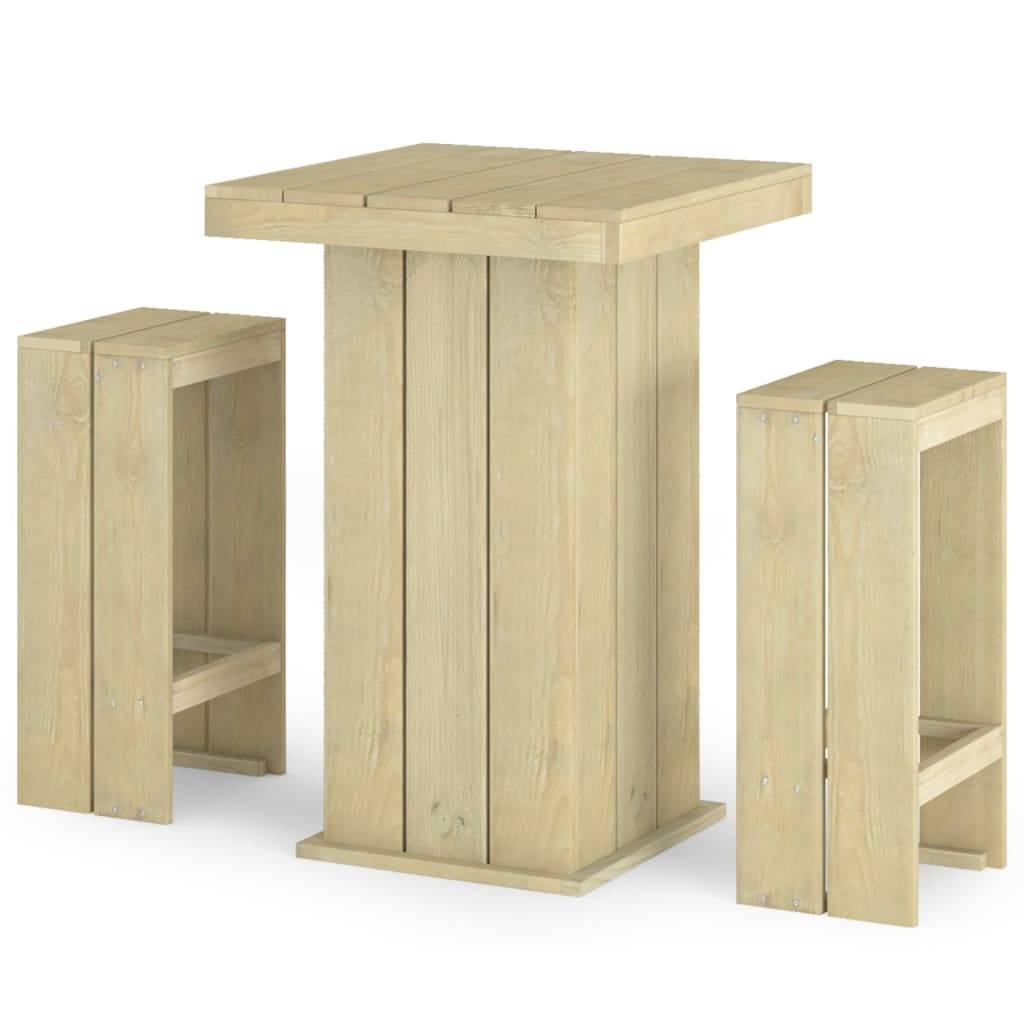 Maison Chic - 3 pcs Meubles de bar de jardin - Mobilier de jardin Bois de pin imprégné