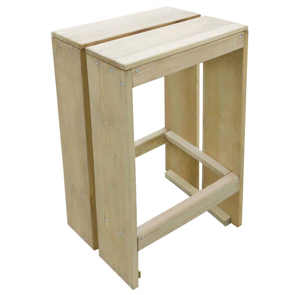 Maison Chic - 3 pcs Meubles de bar de jardin - Mobilier de jardin Bois de pin imprégné - Image 4