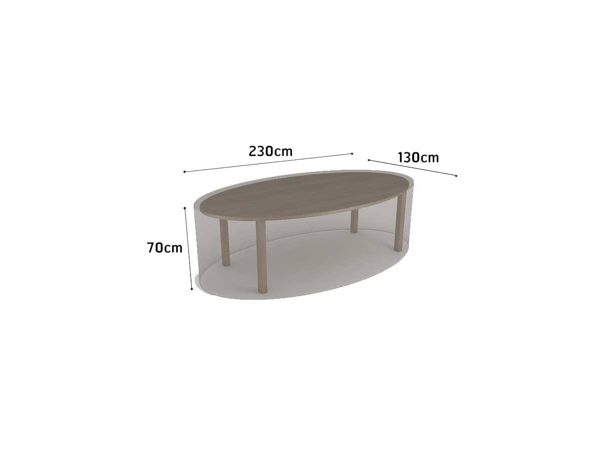 Nortène - Housse de protection en polyester pour table ovale - 230 x 130 x 70 cm - 90m/g2 Nortene - Imagen 3