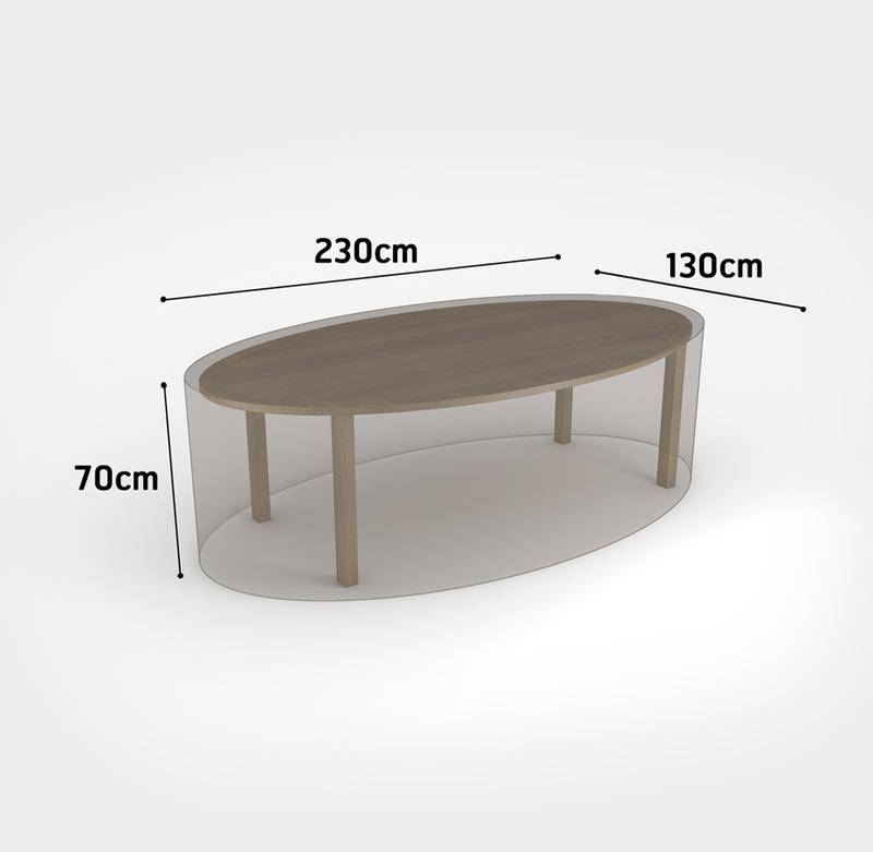 Nortène - Housse de protection en polyester pour table ovale - 230 x 130 x 70 cm - 90m/g2 Nortene - Imagen 2