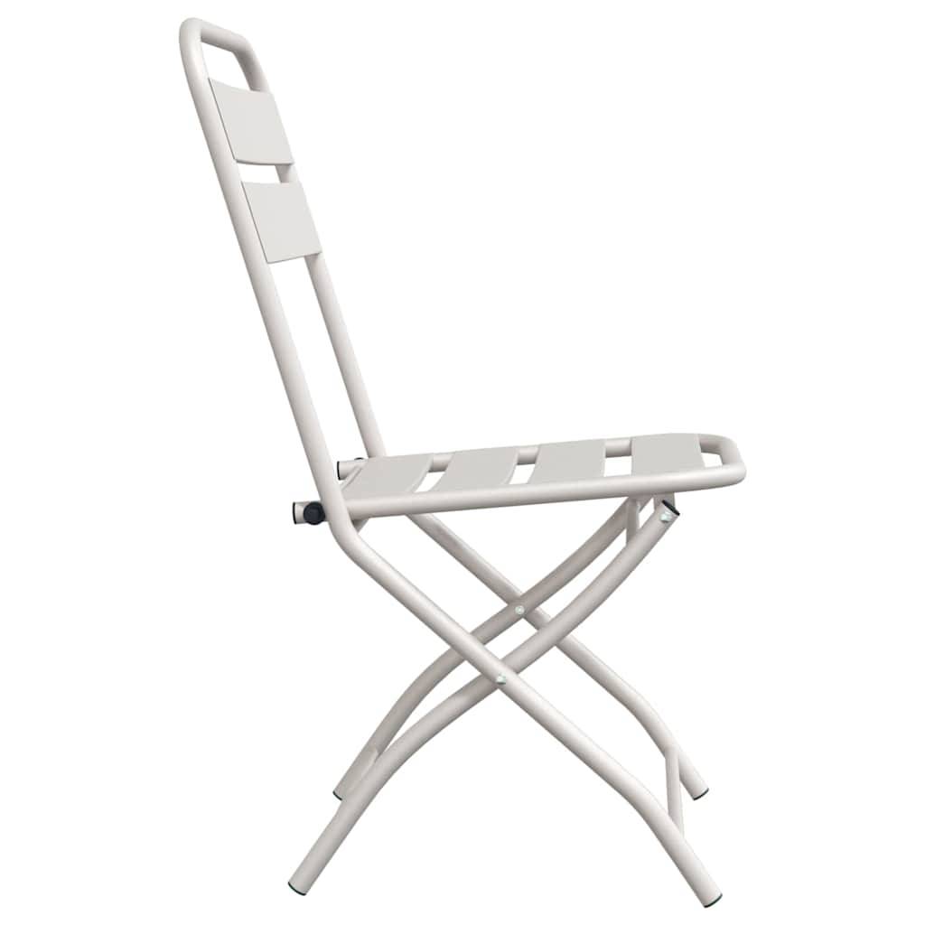 Chaise bois composite 2 places acier beige  42 x 52 x 82 cm  - Prolenta premium  p399.0 - Image 6