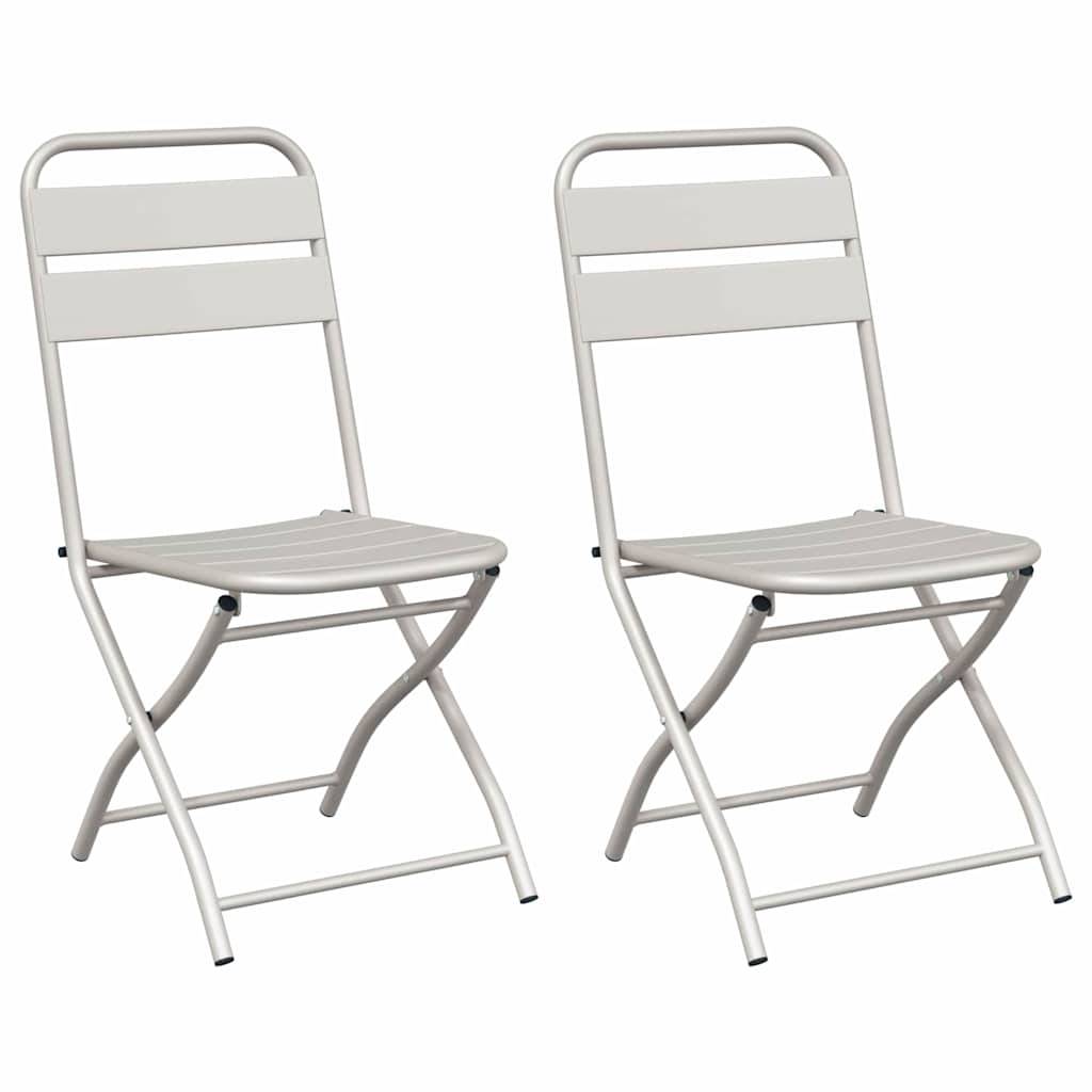 Chaise bois composite 2 places acier beige  42 x 52 x 82 cm  - Prolenta premium  p399.0