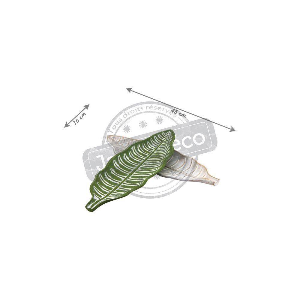 Aubry Gaspard - Plat feuille en bois patiné (Lot de 2) - Imagen 2