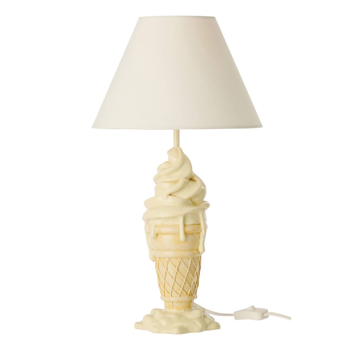 J-Line - Lampe à Poser Enfant "Crème Glacée" 47cm Jaune - Image 1