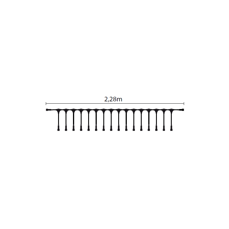 Lotti - Prise rateau 2M 16 prises pour guirlande lumineuse 230V IP67 Lotti - Imagen 2