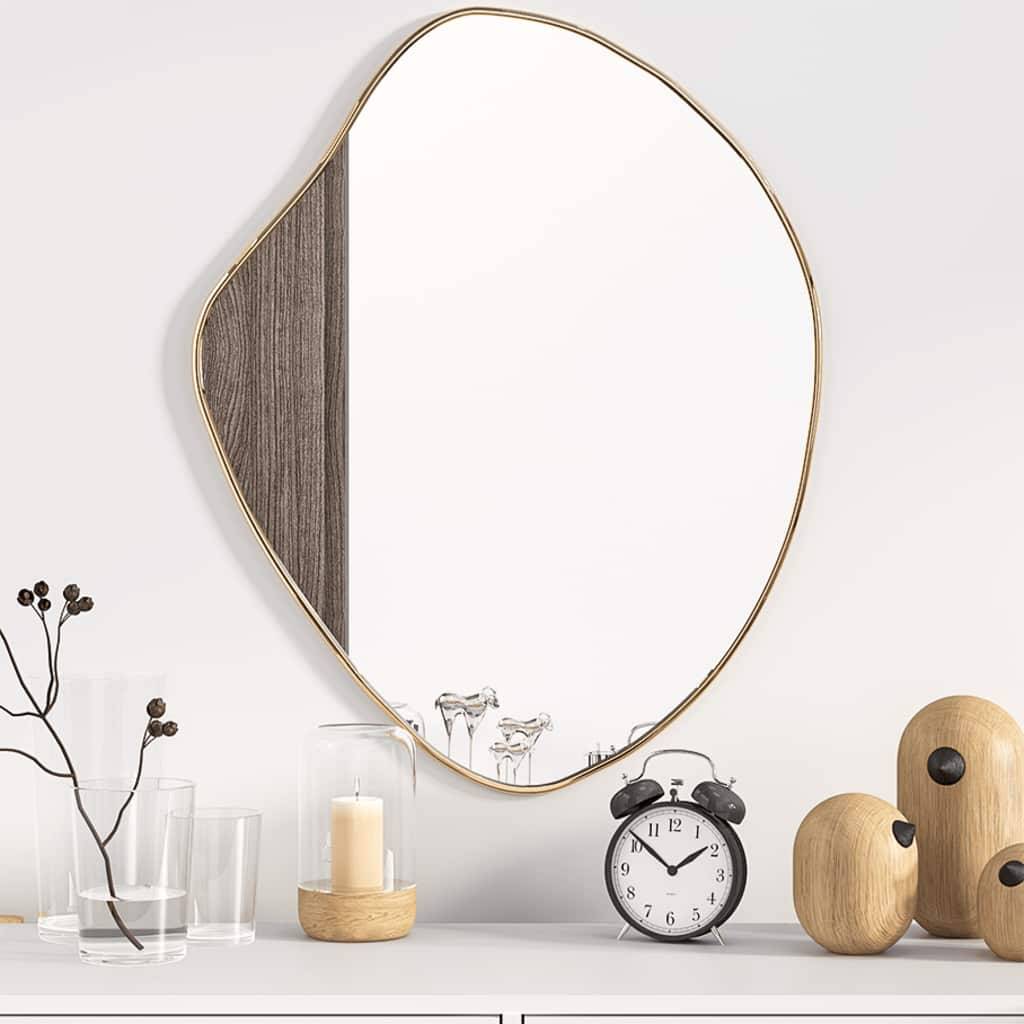 Maison Chic - Miroir mural - Miroir décoratif Doré 60x50 cm - Image 2
