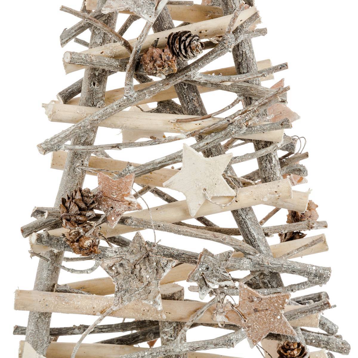 Feeric Christmas - Sapin avec branches et étoiles 57cm bois - Feeric Lights & Christmas - Imagen 2
