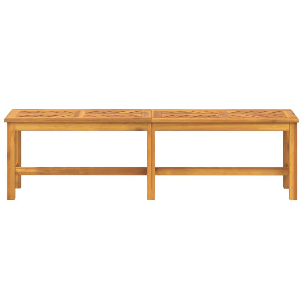 Banc de jardin | Banquette De Jardin | Banc Extérieur 150 cm bois massif d'acacia Maison Chic - Image 3