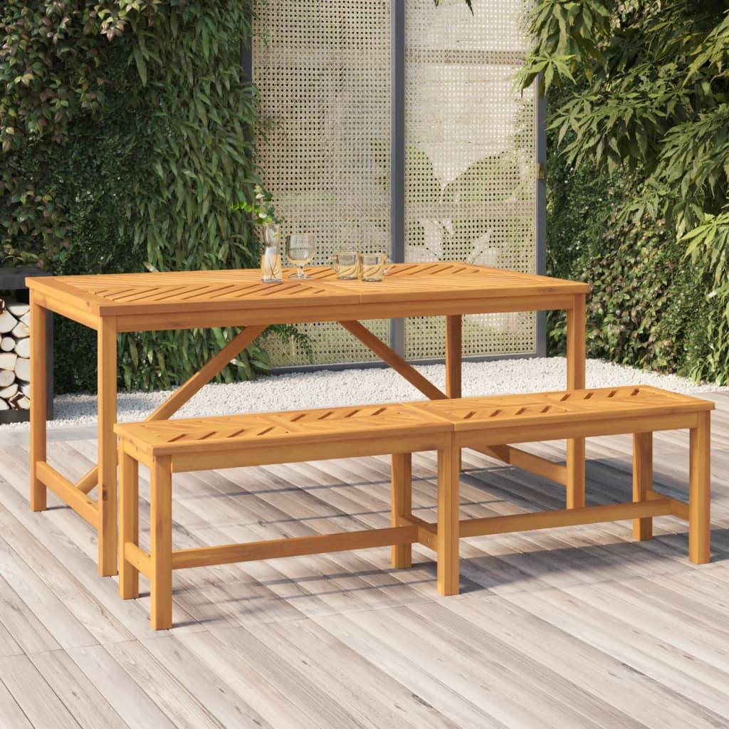 Banc de jardin | Banquette De Jardin | Banc Extérieur 150 cm bois massif d'acacia Maison Chic - Image 2