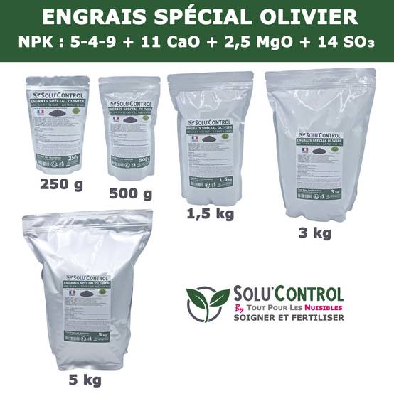 SOLU’CONTROL - ENGRAIS Spécial OLIVIER 3 kg - Formulation haute qualité Organo-Minerale - NPK 5-4-9 - Utilisable en Agriculture Biologique - Image 4
