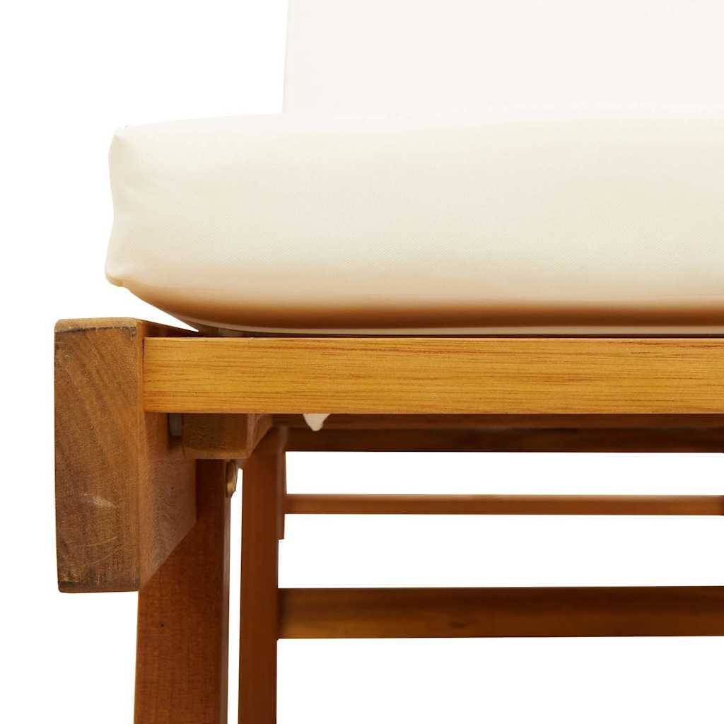 Vidaxl - Bain de soleil bois acacia avec coussins lot de 2 200 x 68 x 83 cm - VidaXL - Image 6